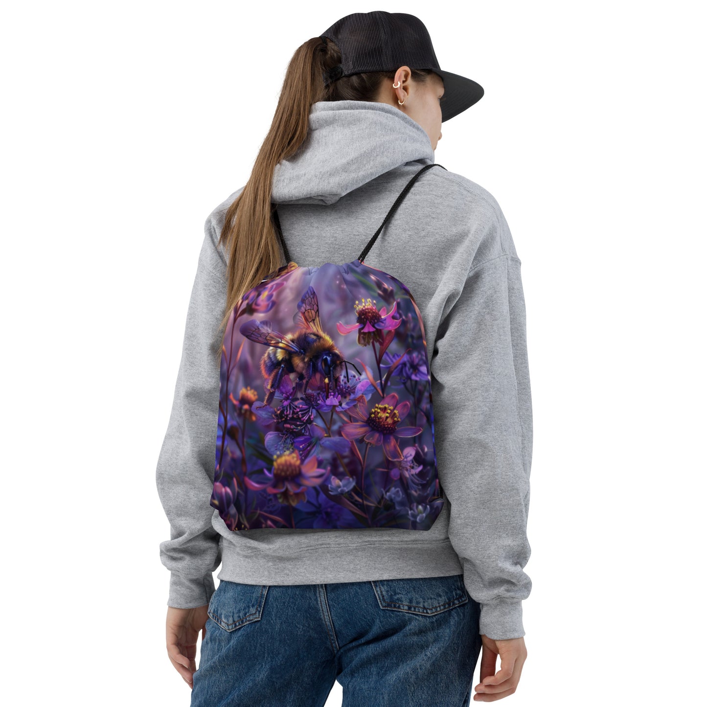 Purple BB Drawstring bag