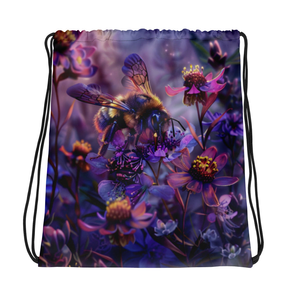 Purple BB Drawstring bag