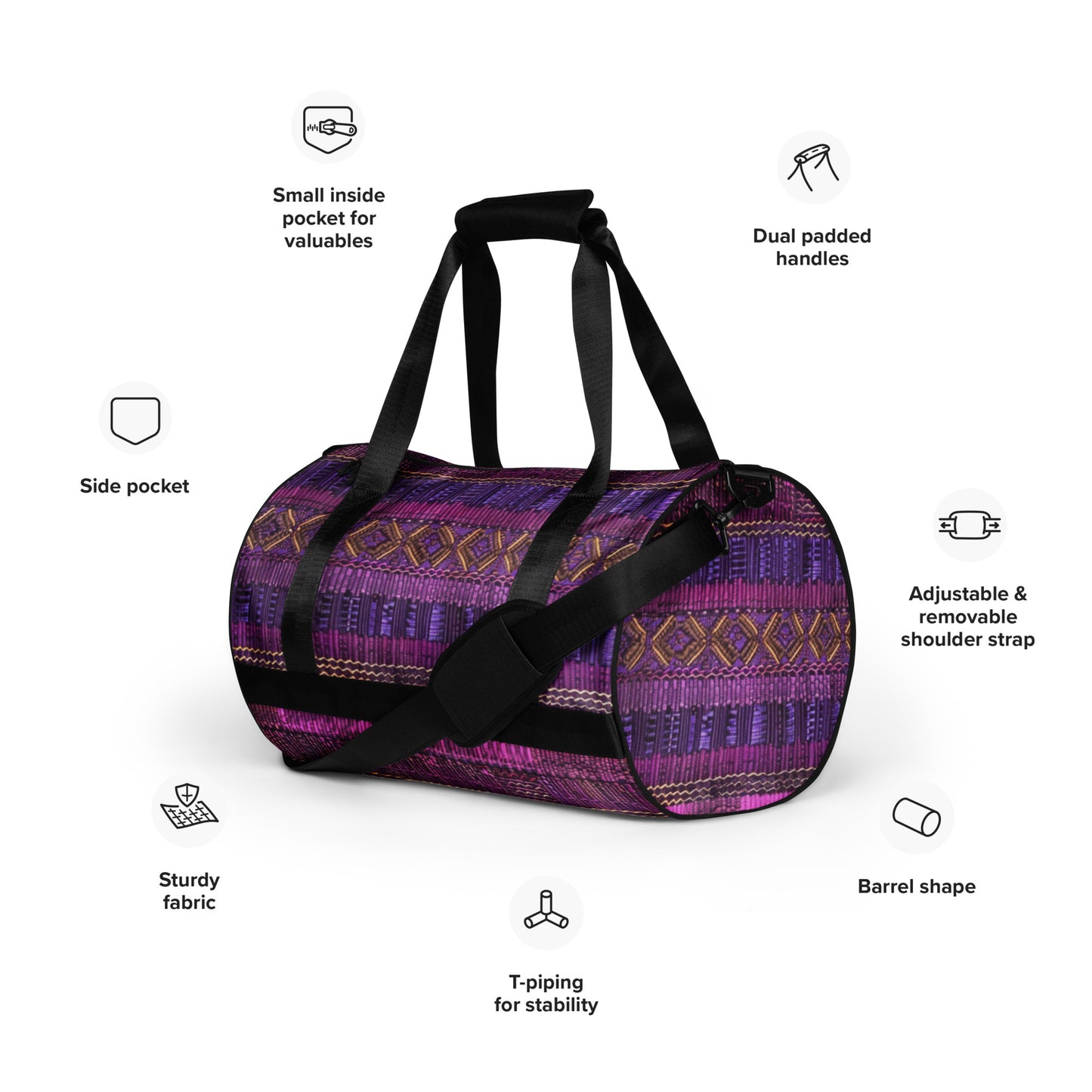Huachuca Purple gym bag
