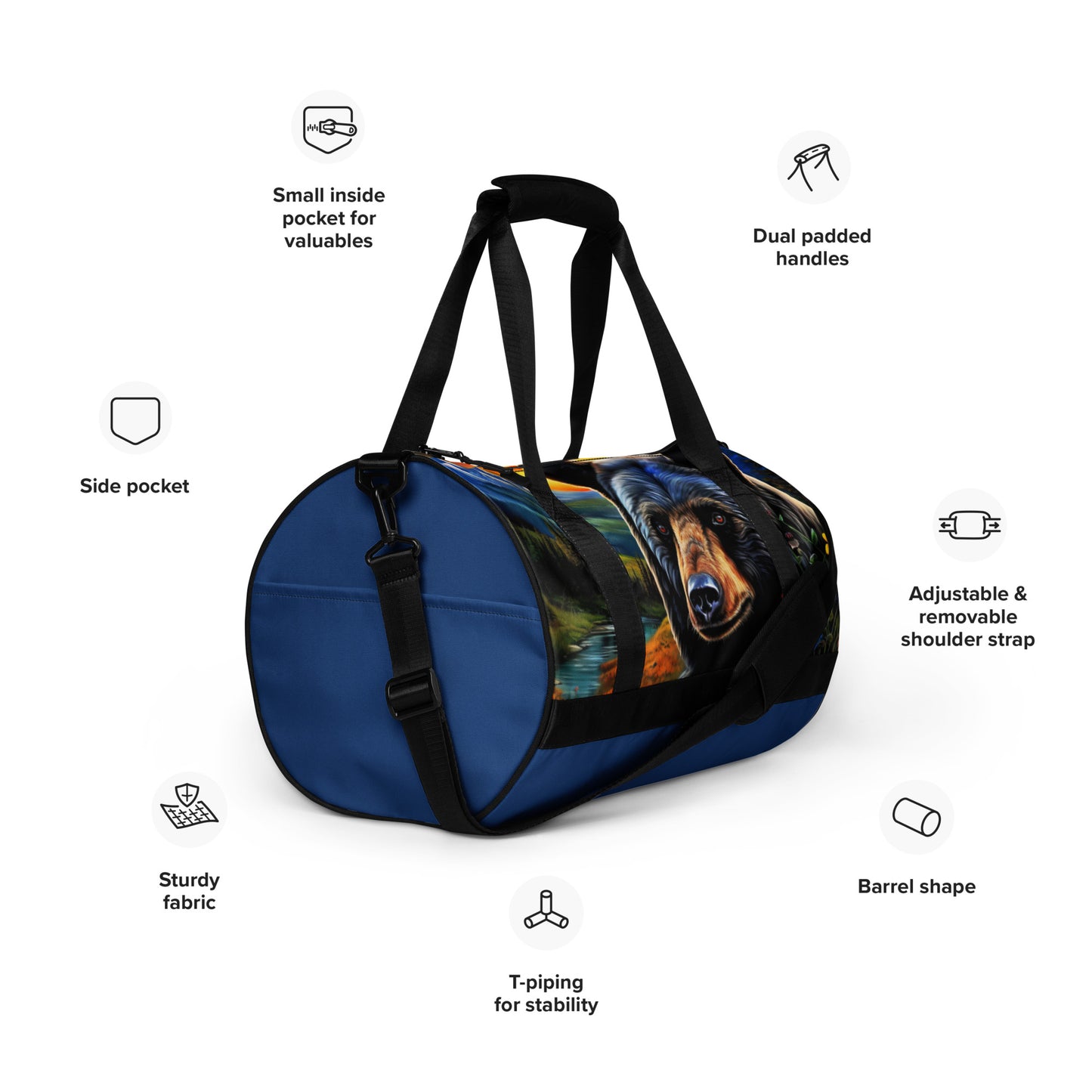 Black Bear Mts gym bag