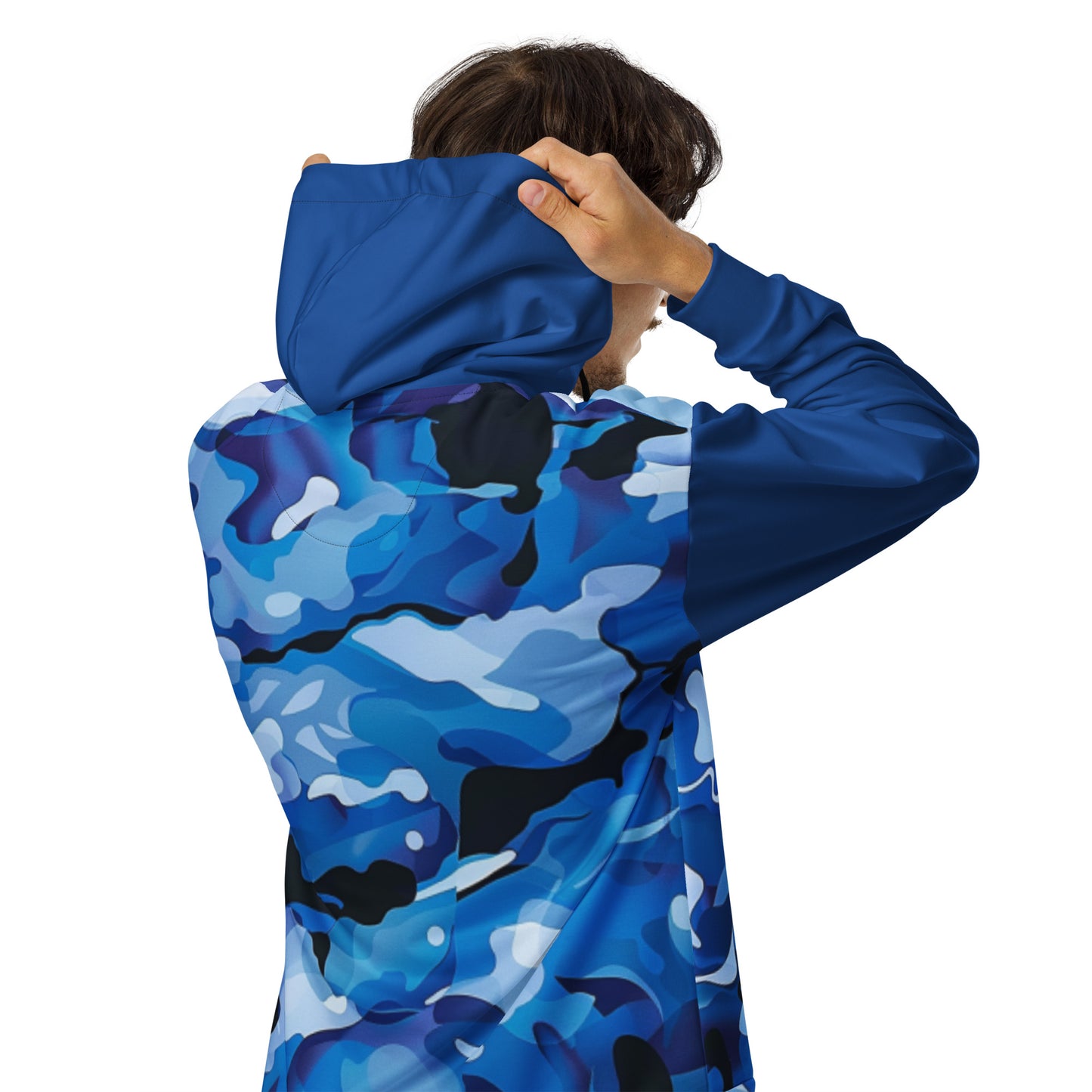 Camo Blue Unisex zip hoodie