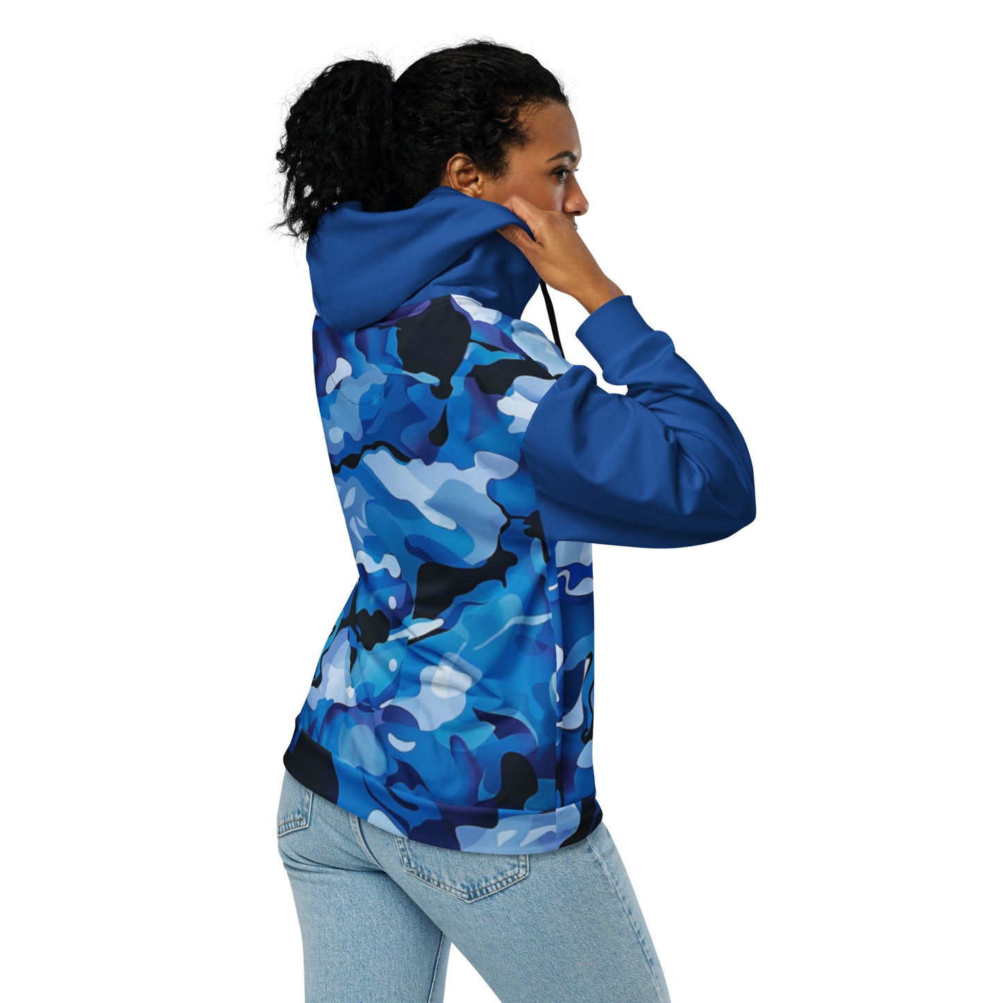 Camo Blue Unisex zip hoodie