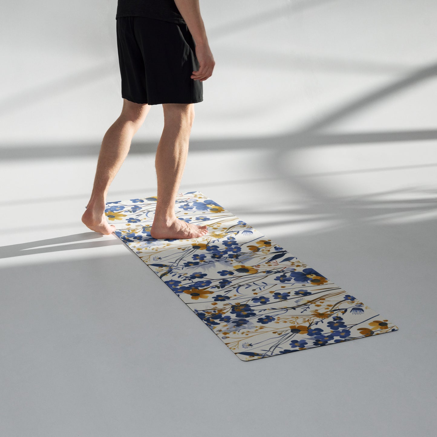 Blue & Gold Yoga mat