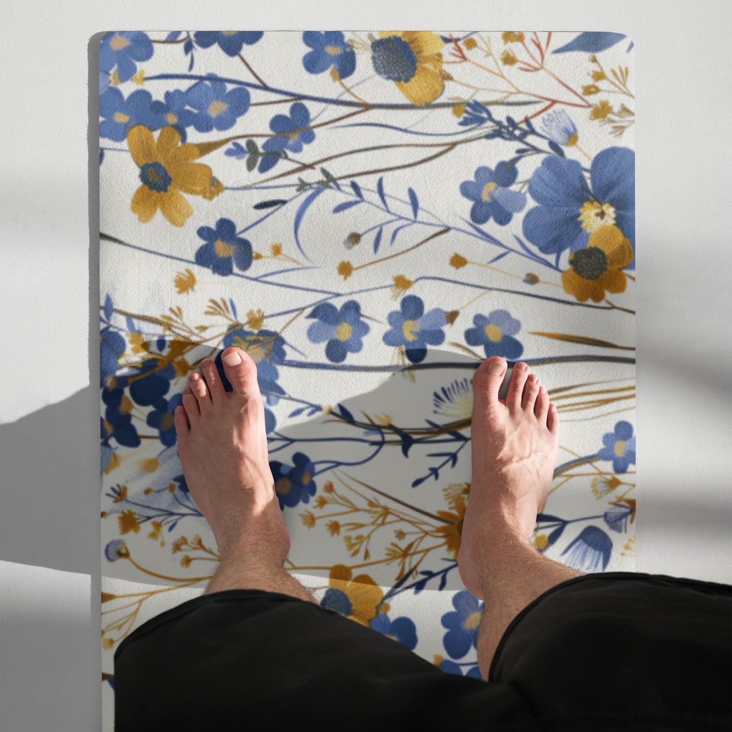 Blue & Gold Yoga mat