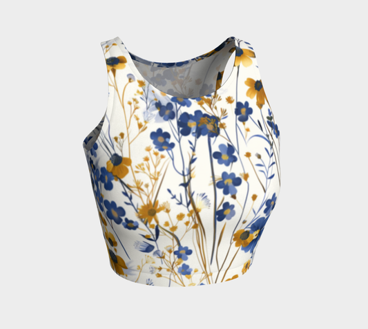 Blue and Gold Crop Top
