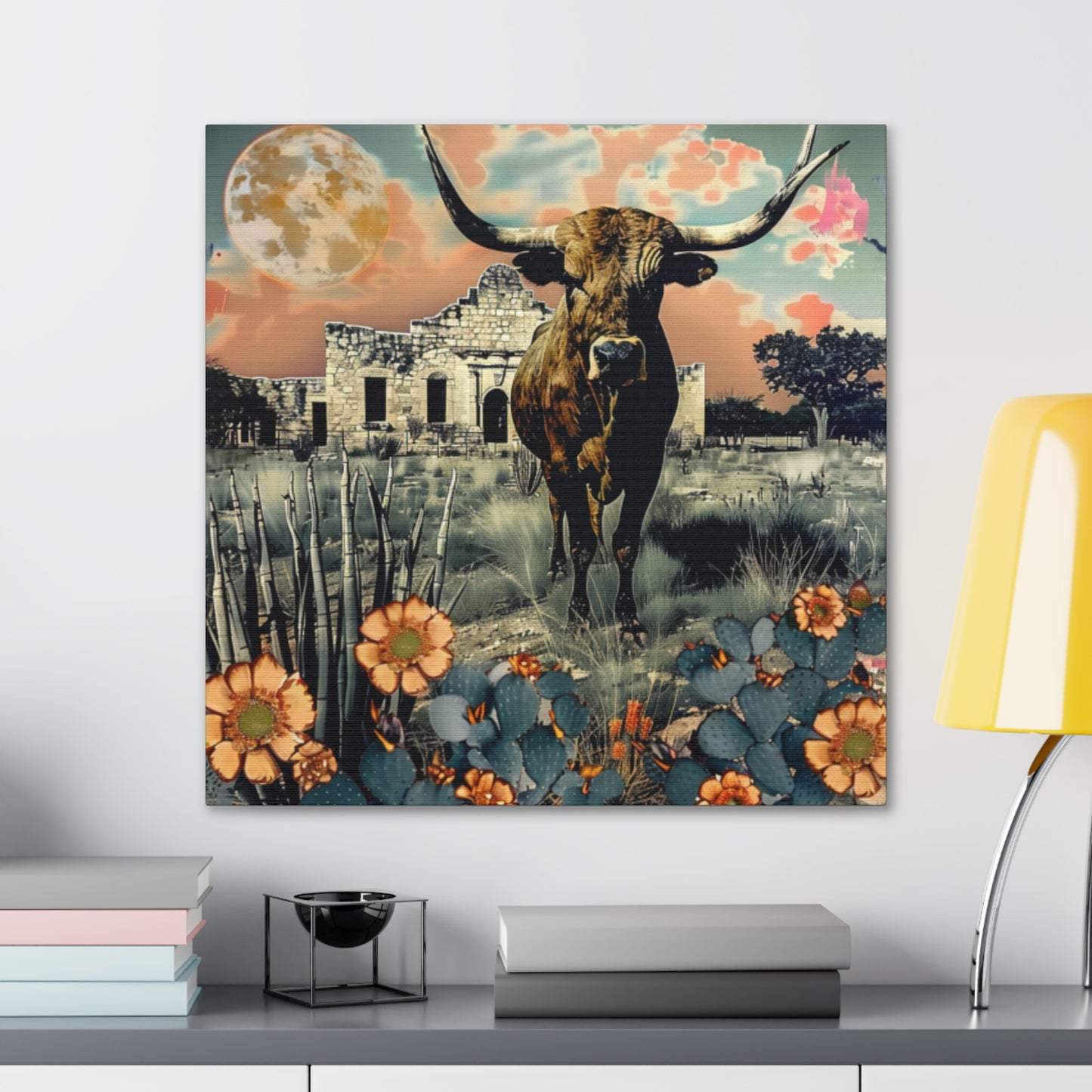 Bull Mission Canvas Gallery Wrap