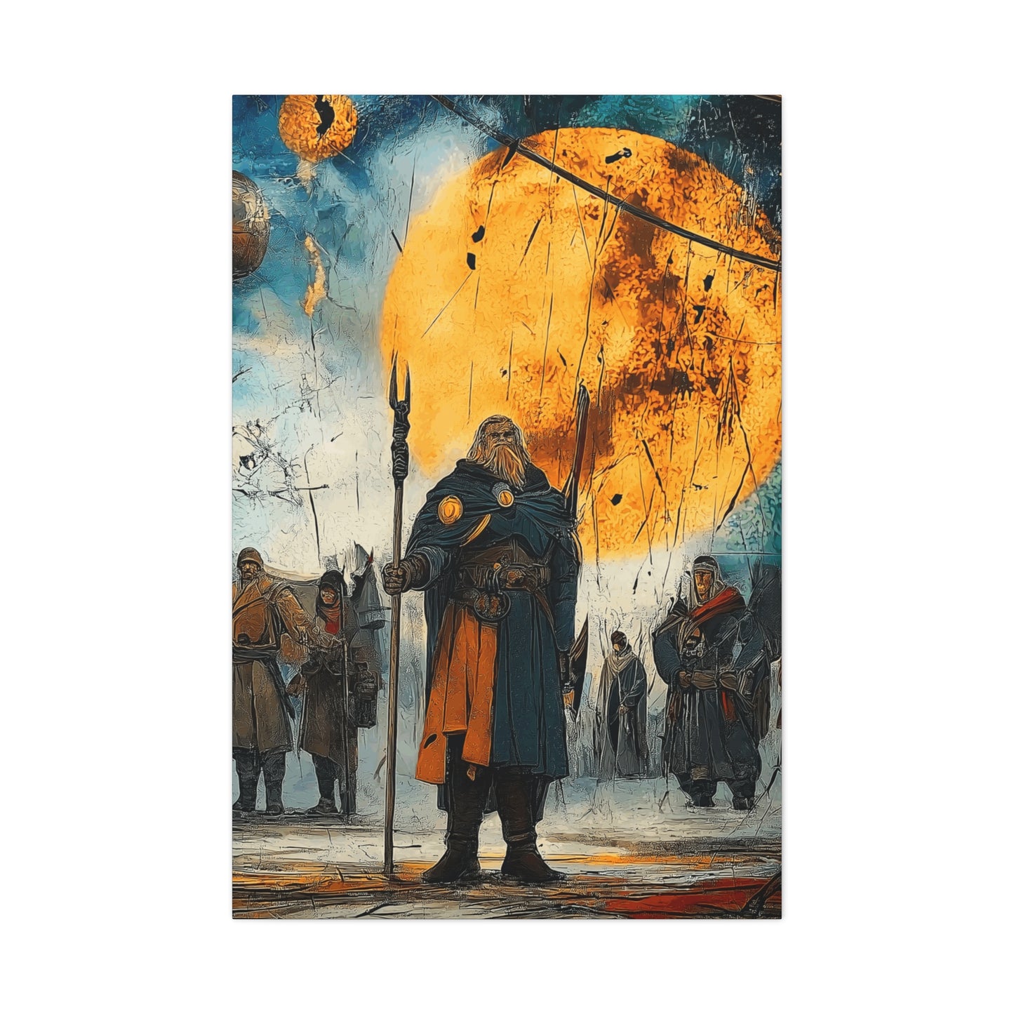 Canvas Prints Warriors Blazing Wall Art Home Decor