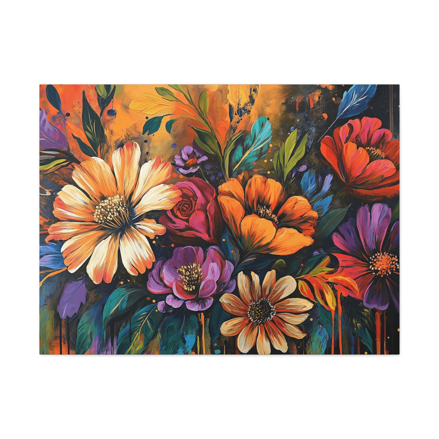 Canvas Gallery Wraps - Cacti Flowers in Bloom Wall Art