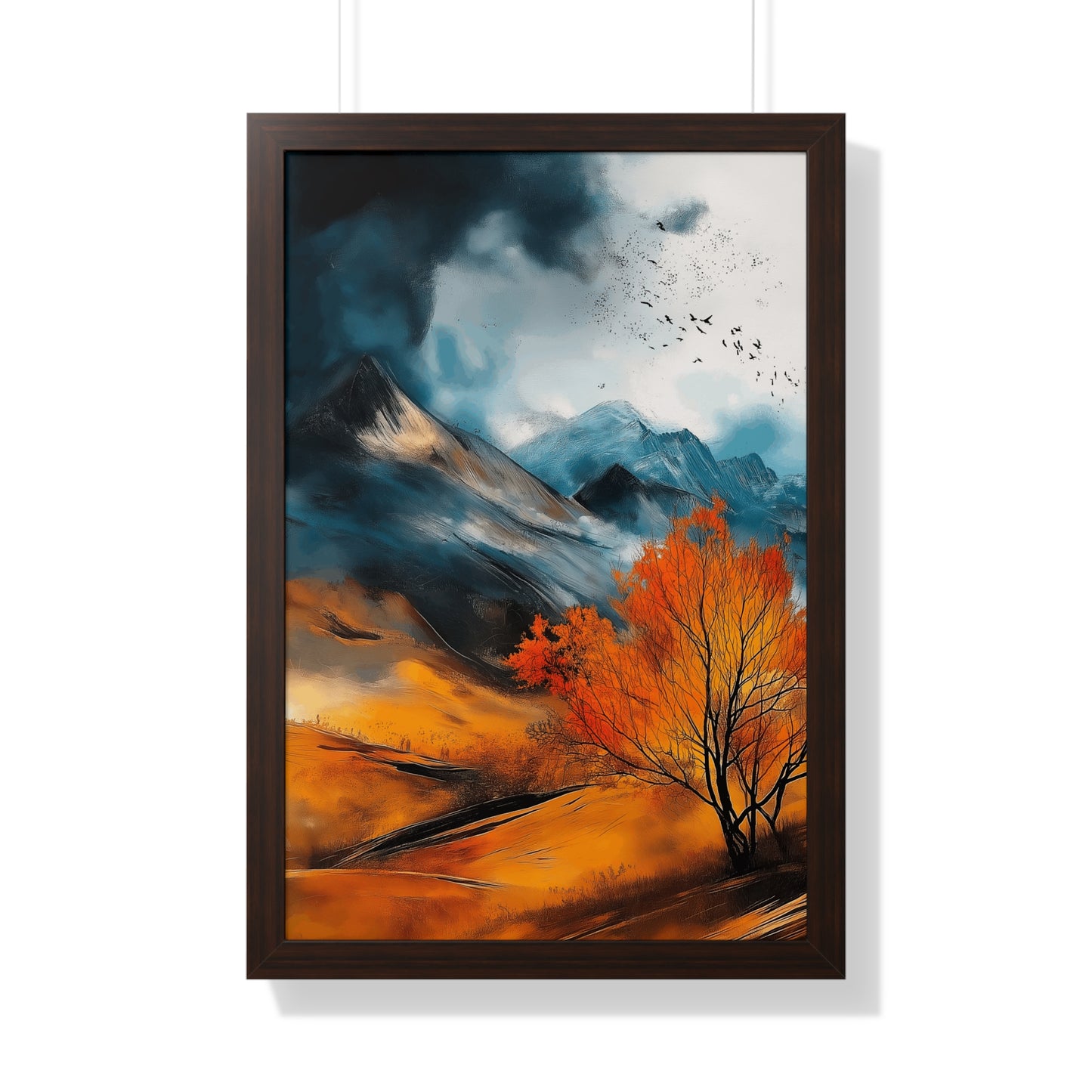 Vertical Poster Colorado Mountains Watercolor Style