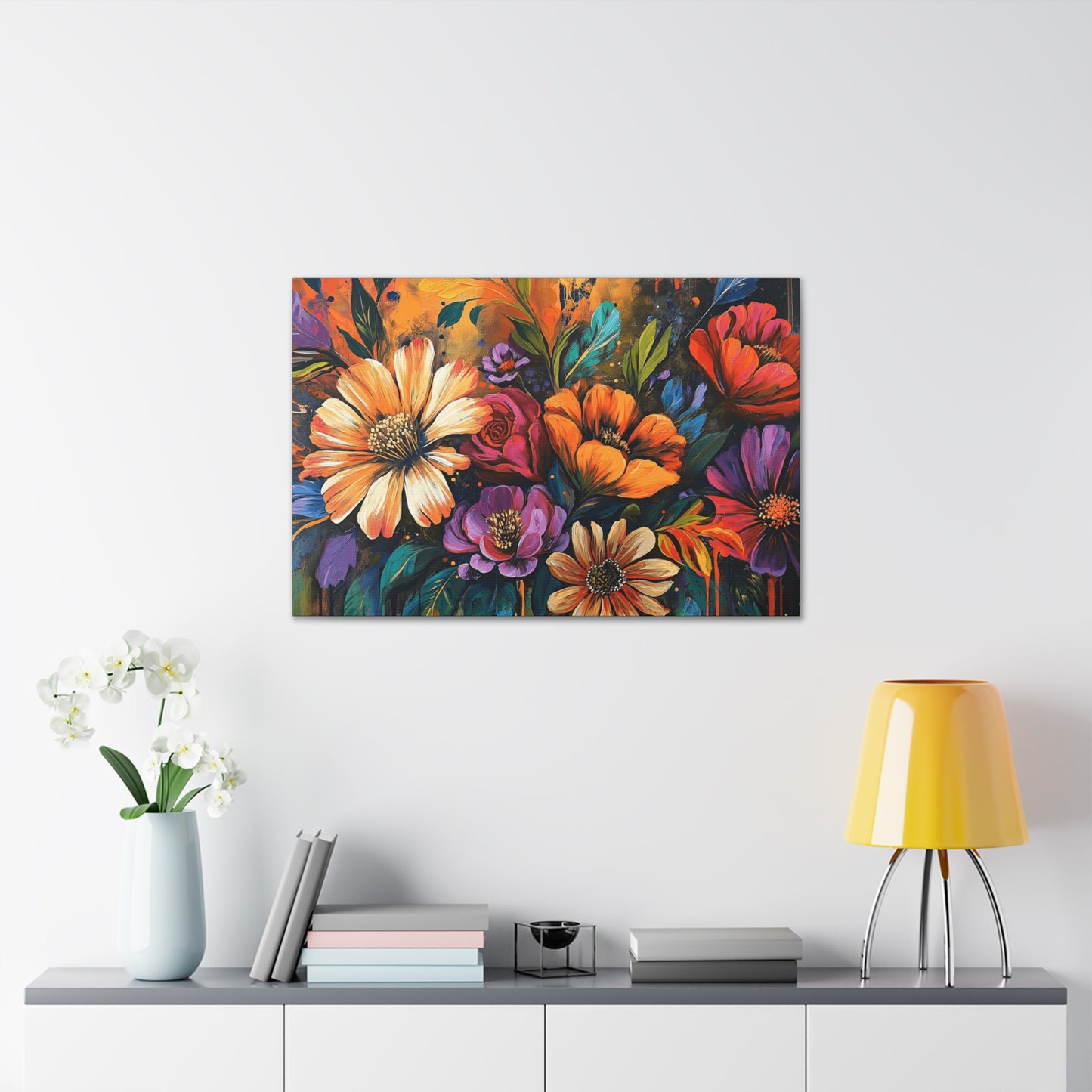 Canvas Gallery Wraps - Cacti Flowers in Bloom Wall Art