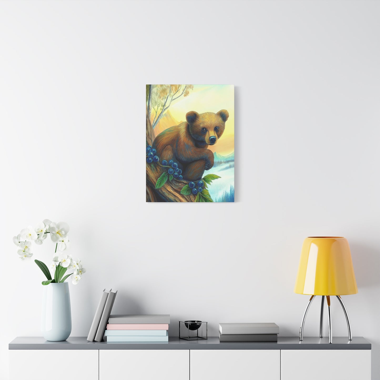 Canvas Wall Art - Bear Cub Watching