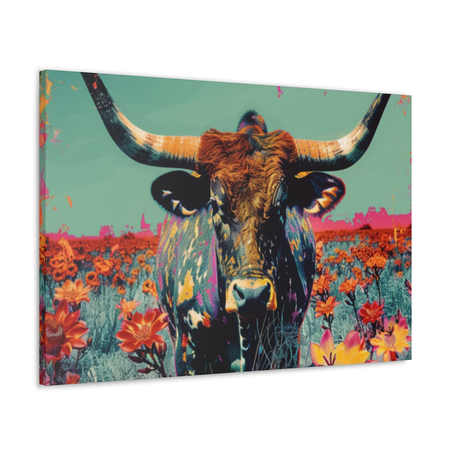 Long Horn v1ab Canvas Gallery Wrap