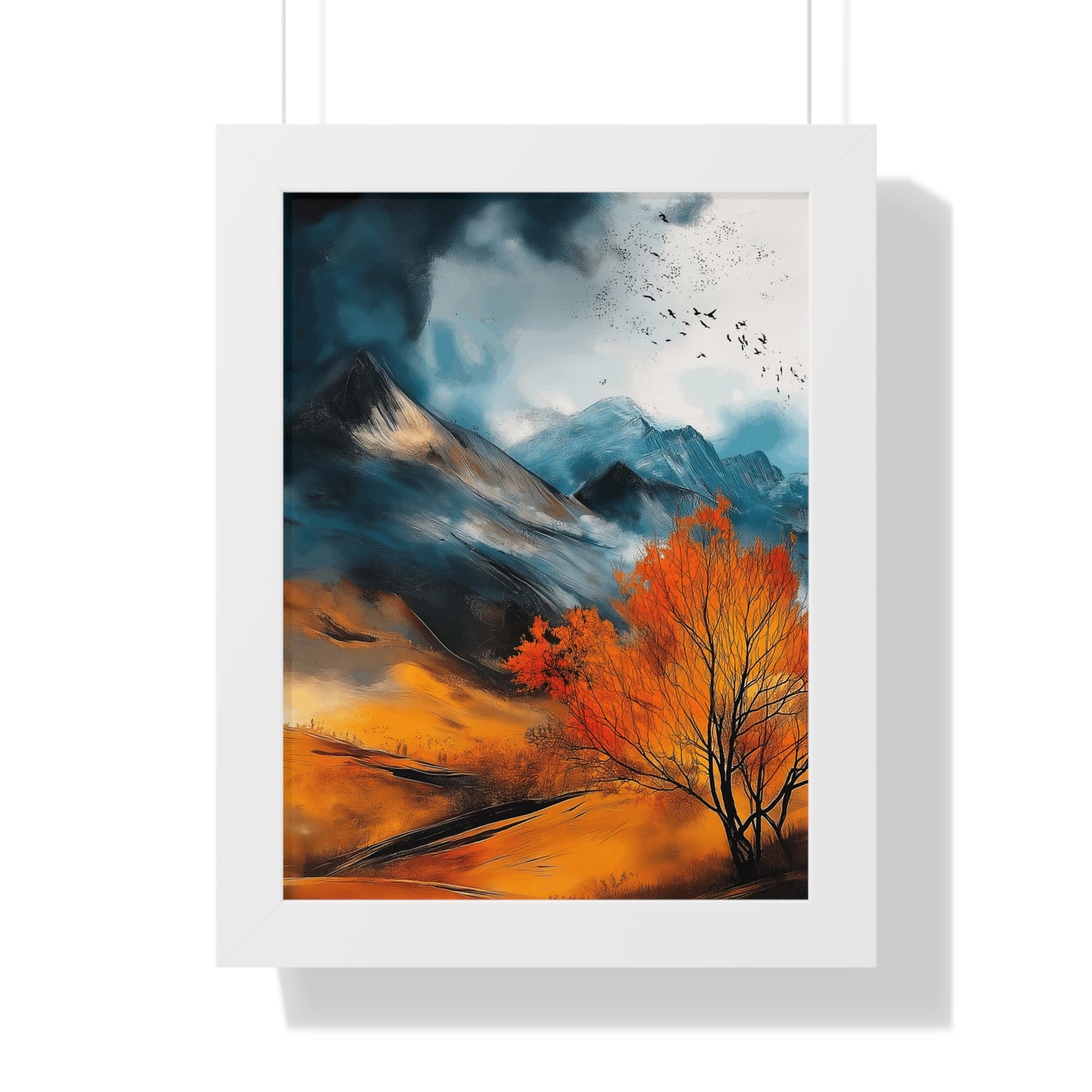 Vertical Poster Colorado Mountains Watercolor Style