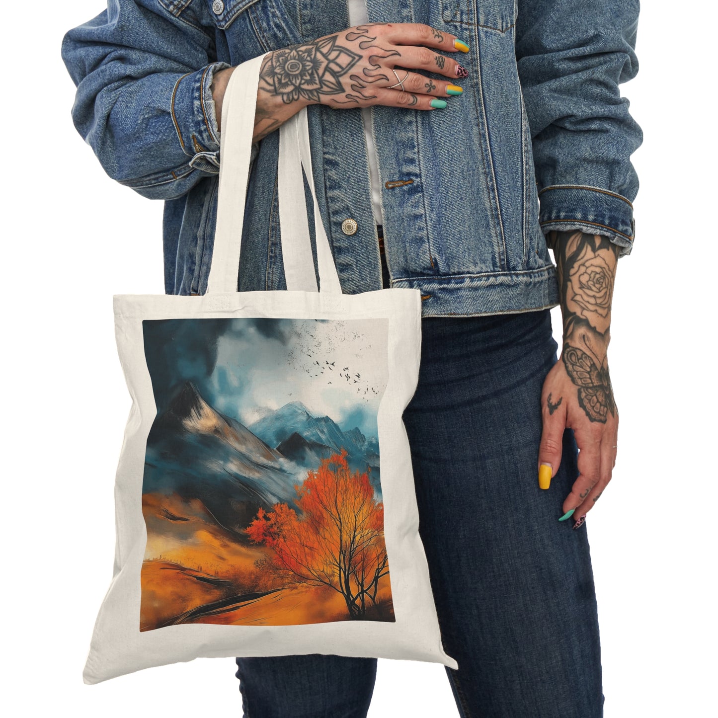 Colorado Mountains Natural Tote Bag