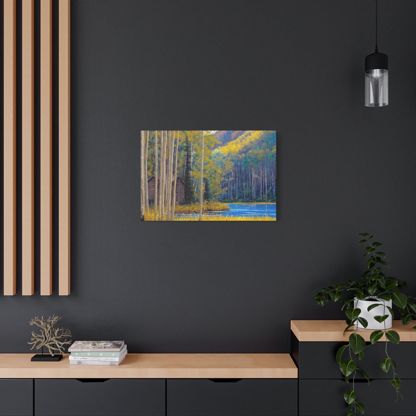 Canvas Print - Rocky Mountain Lake V7