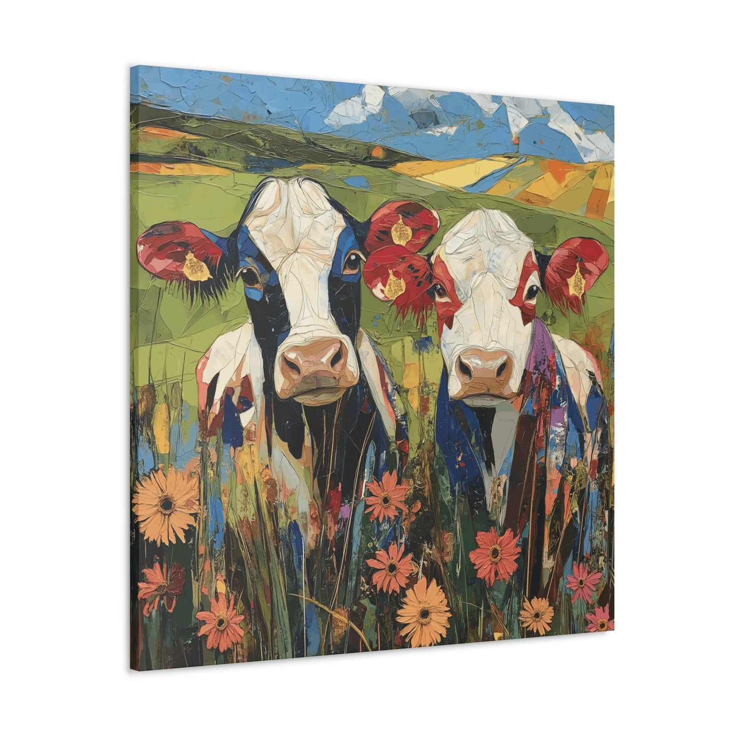 Canvas Gallery Wraps - AB Cows Wall Art Decor