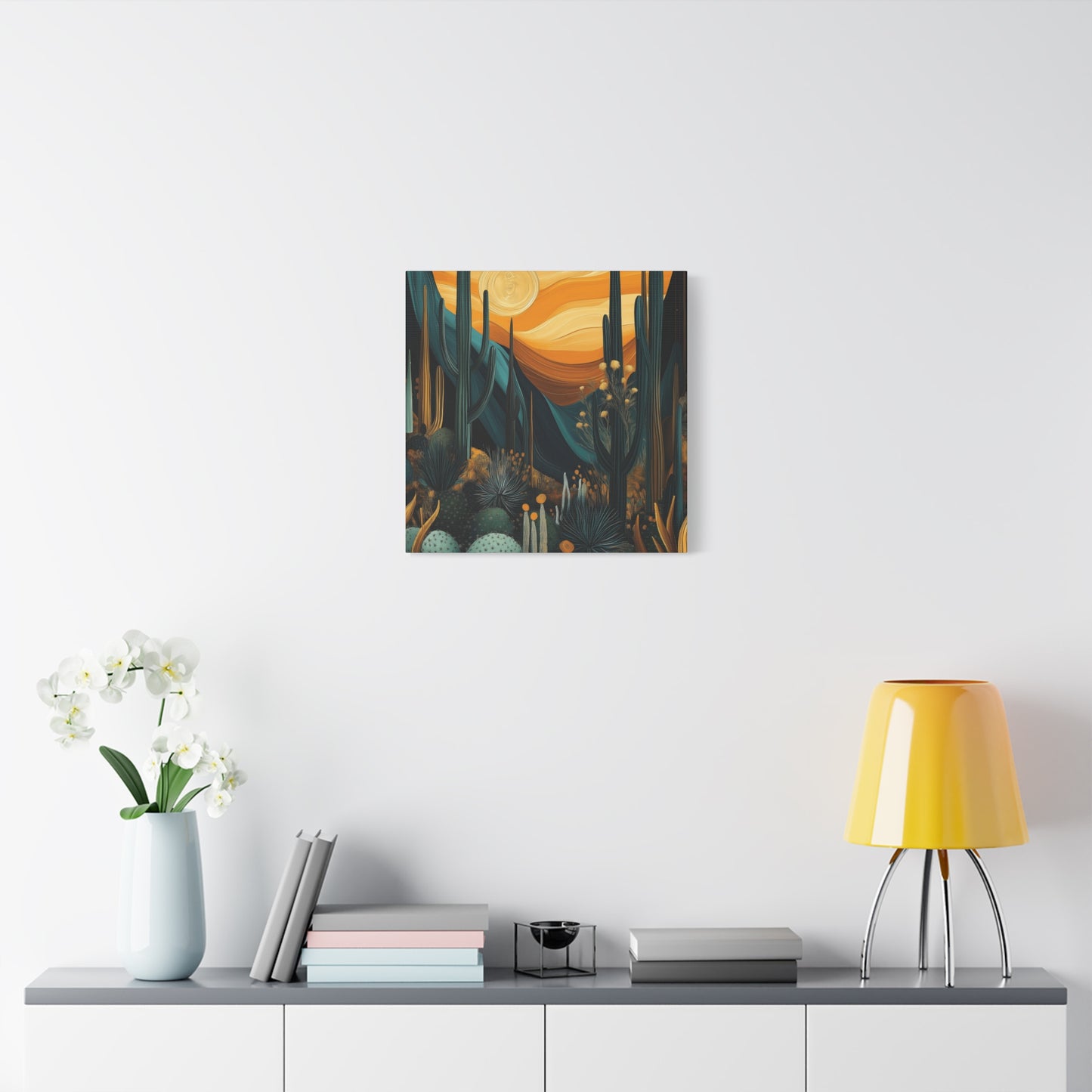 Desert Sunset Canvas Art – Stretched Wall Decor for Nature Lovers