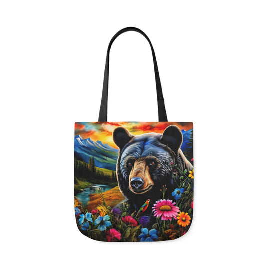 Black Bear Mts Canvas Tote Bag