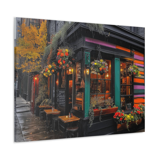 Canvas Gallery Wraps - Corner Cafe Wall Art Print