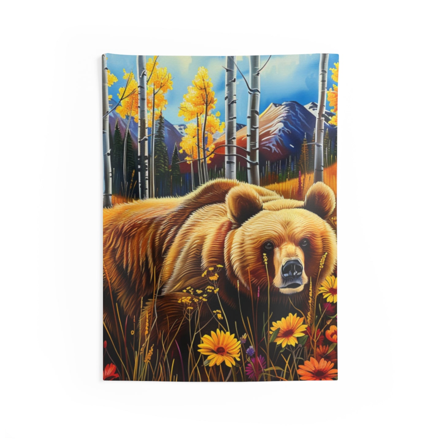 CO Brown Bear Indoor Wall Tapestry