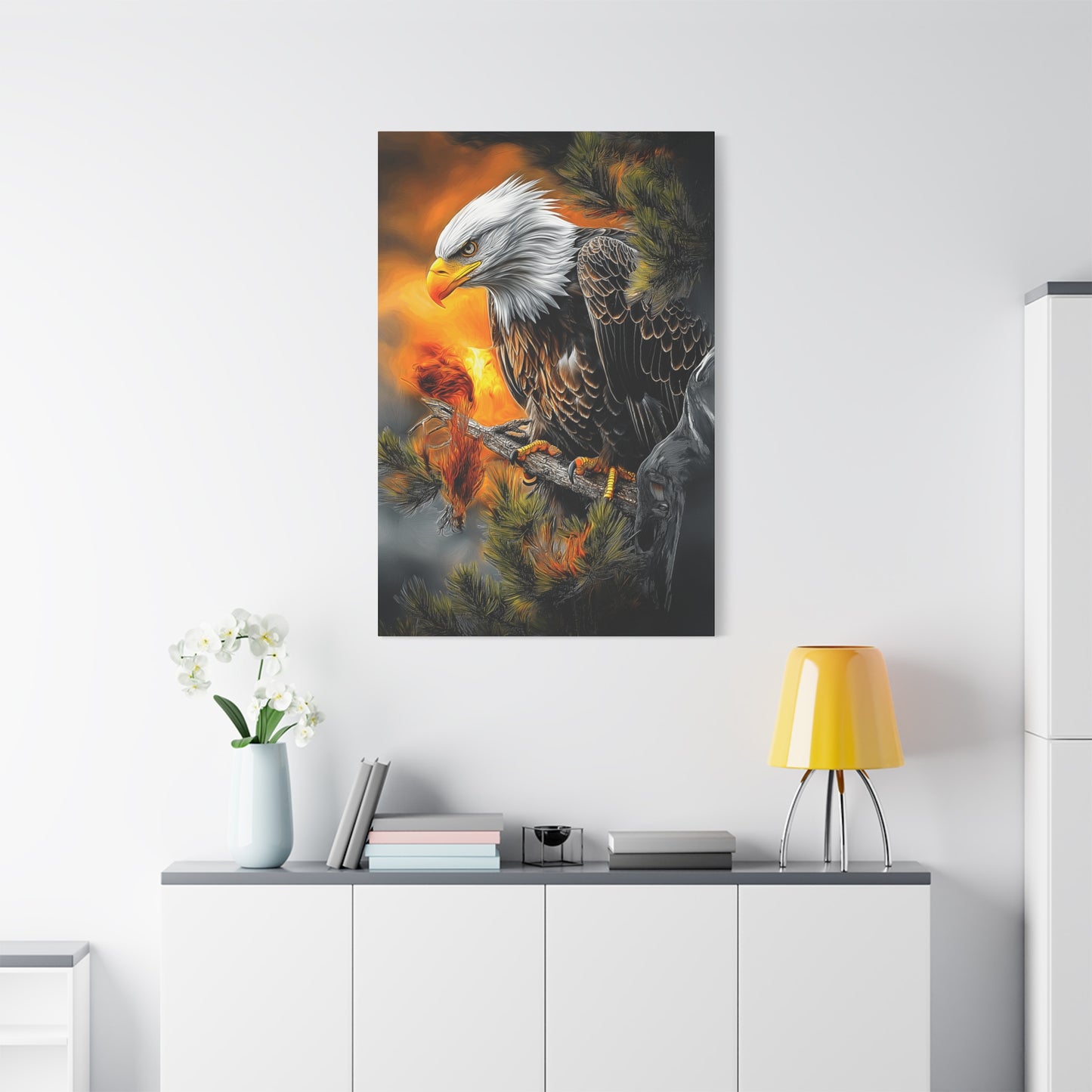 Eagle Canvas Art - Fierce Eagle Wildlife Wall Decor