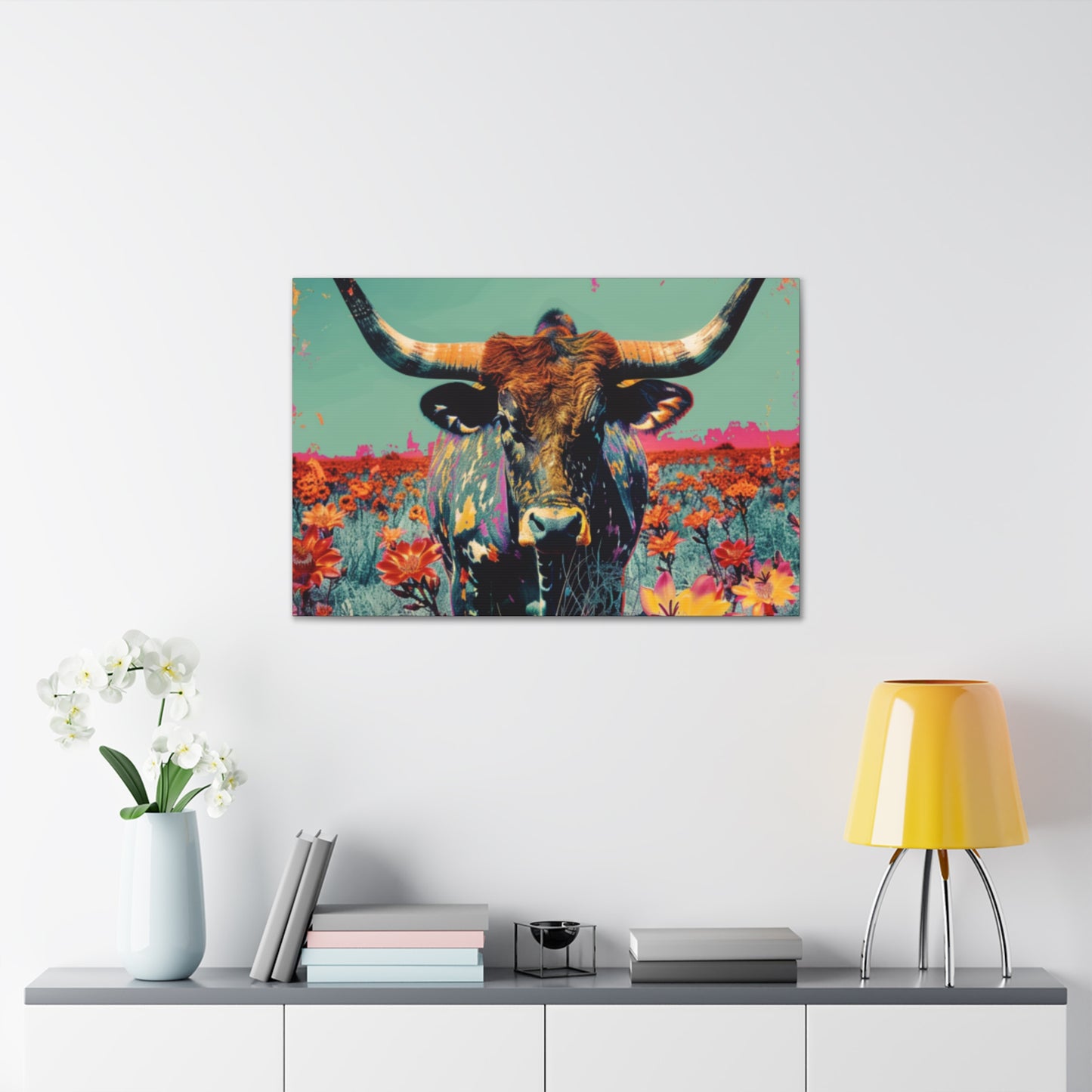 Long Horn v1ab Canvas Gallery Wrap