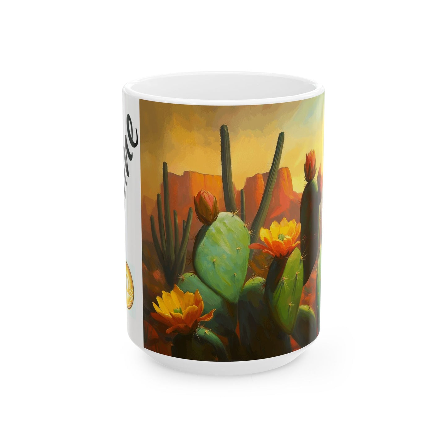 Good Morning Sunshine Ceramic Mug - Cactus Design (11oz, 15oz)