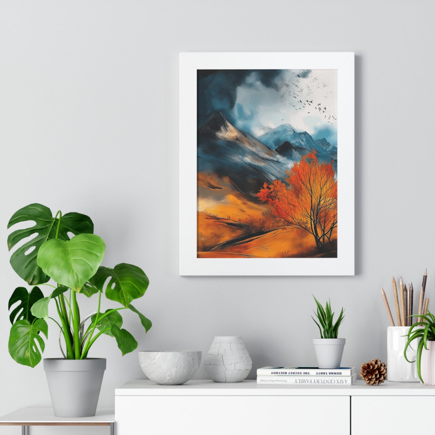 Vertical Poster Colorado Mountains Watercolor Style