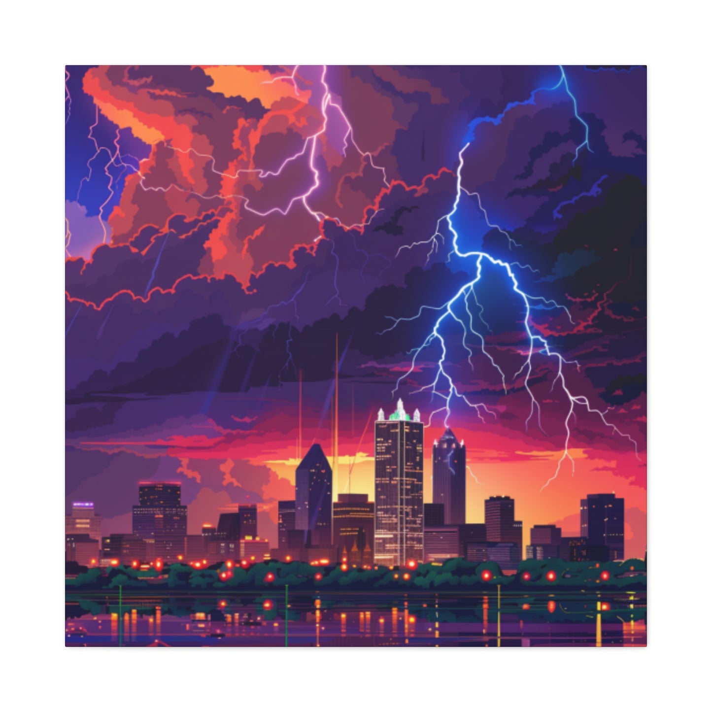 City Storm Canvas Gallery Wraps
