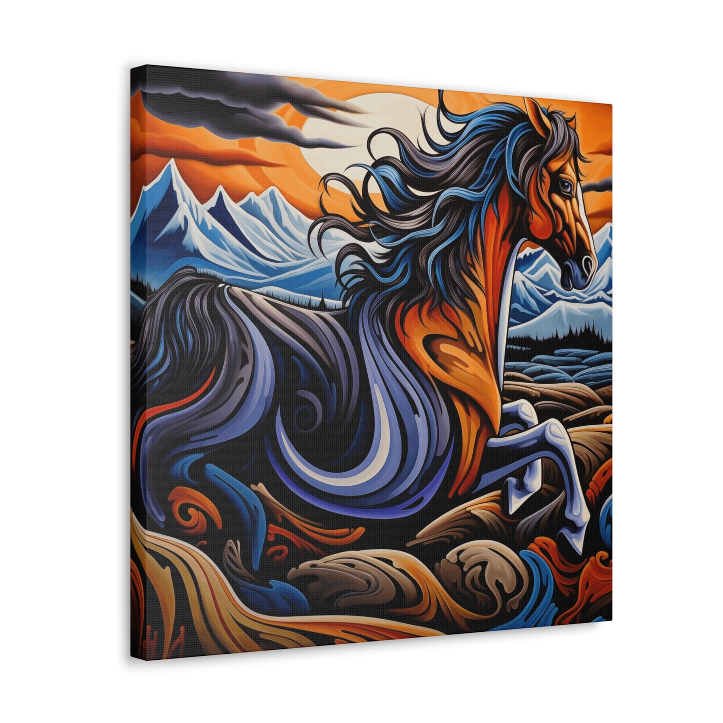 Canvas Gallery Wraps - Colorful Wild Bronco