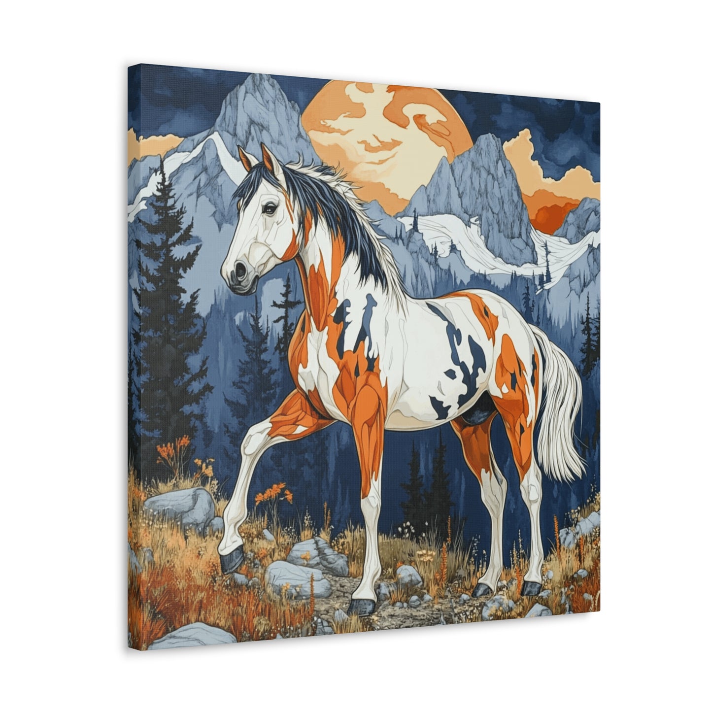 Canvas Gallery Wraps - Orange and Blue 2 Bronco