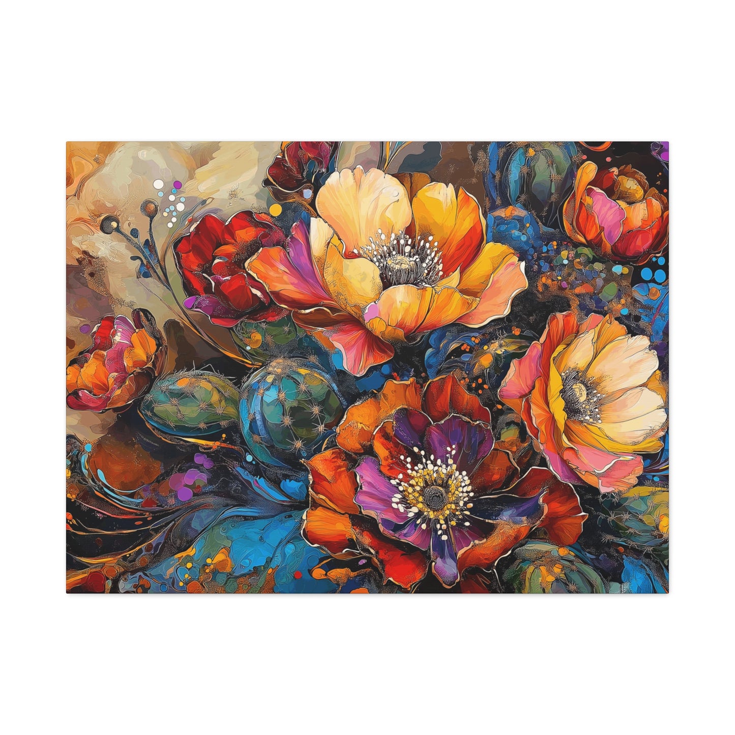 Canvas Gallery Wraps - Cacti Flowers Bold #2