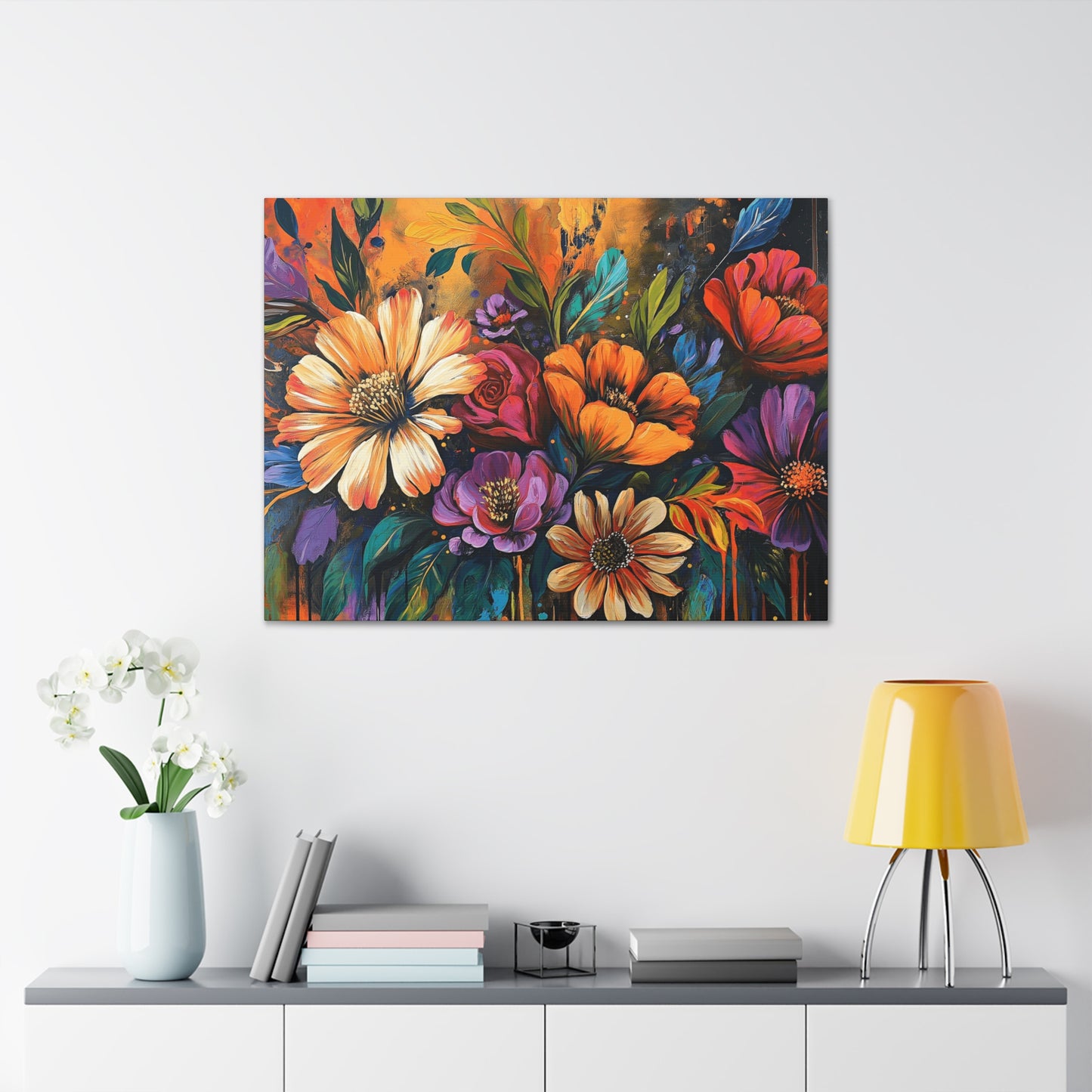 Canvas Gallery Wraps - Cacti Flowers in Bloom Wall Art