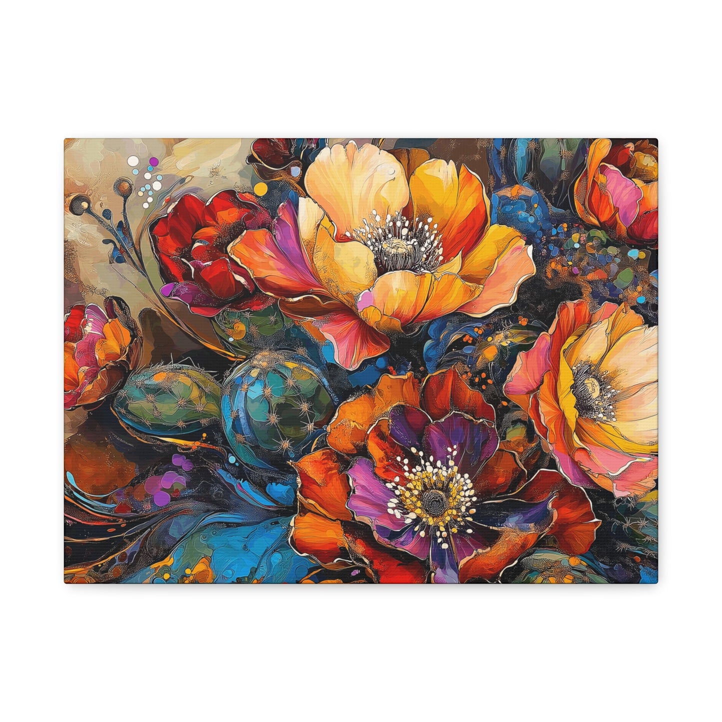 Canvas Gallery Wraps - Cacti Flowers Bold #2