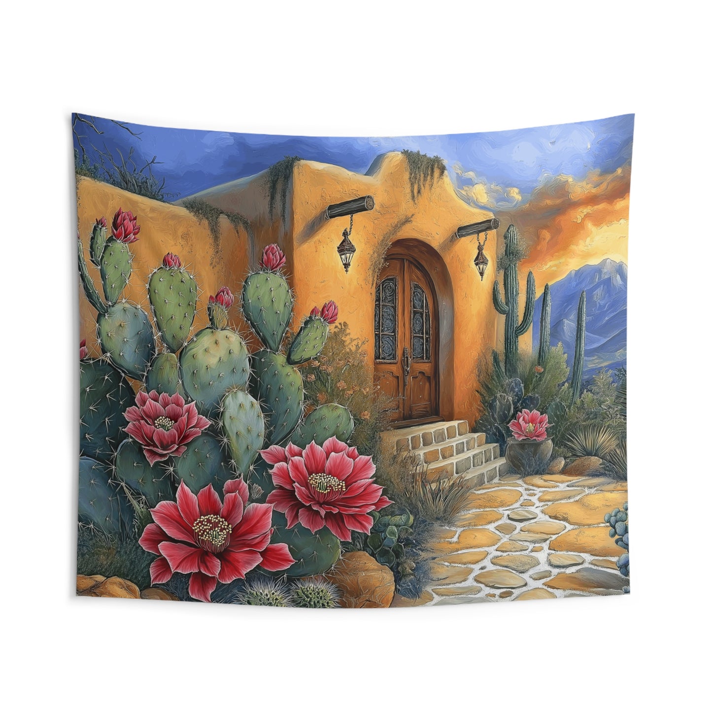 Tapestry Southwest Cactus Bloom Wall Decor