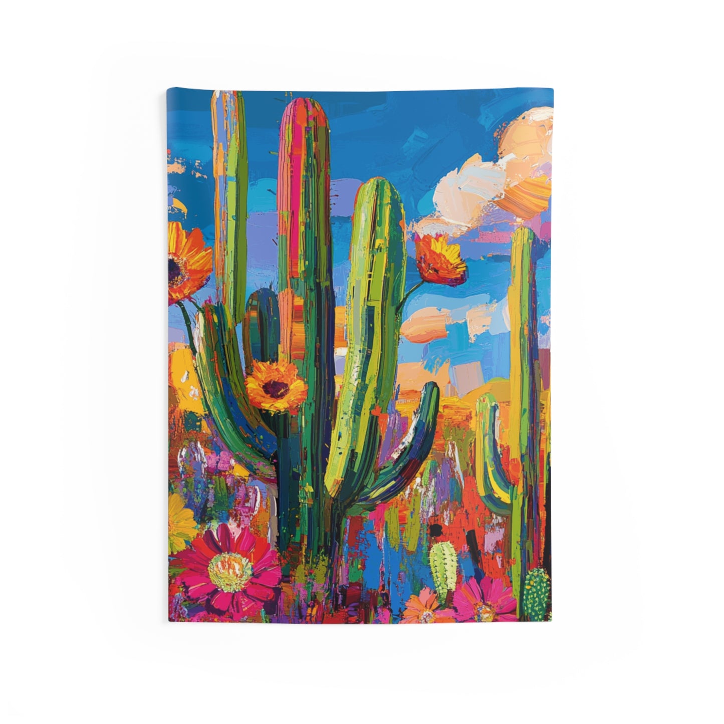 Cacti Group Indoor Wall Tapestry