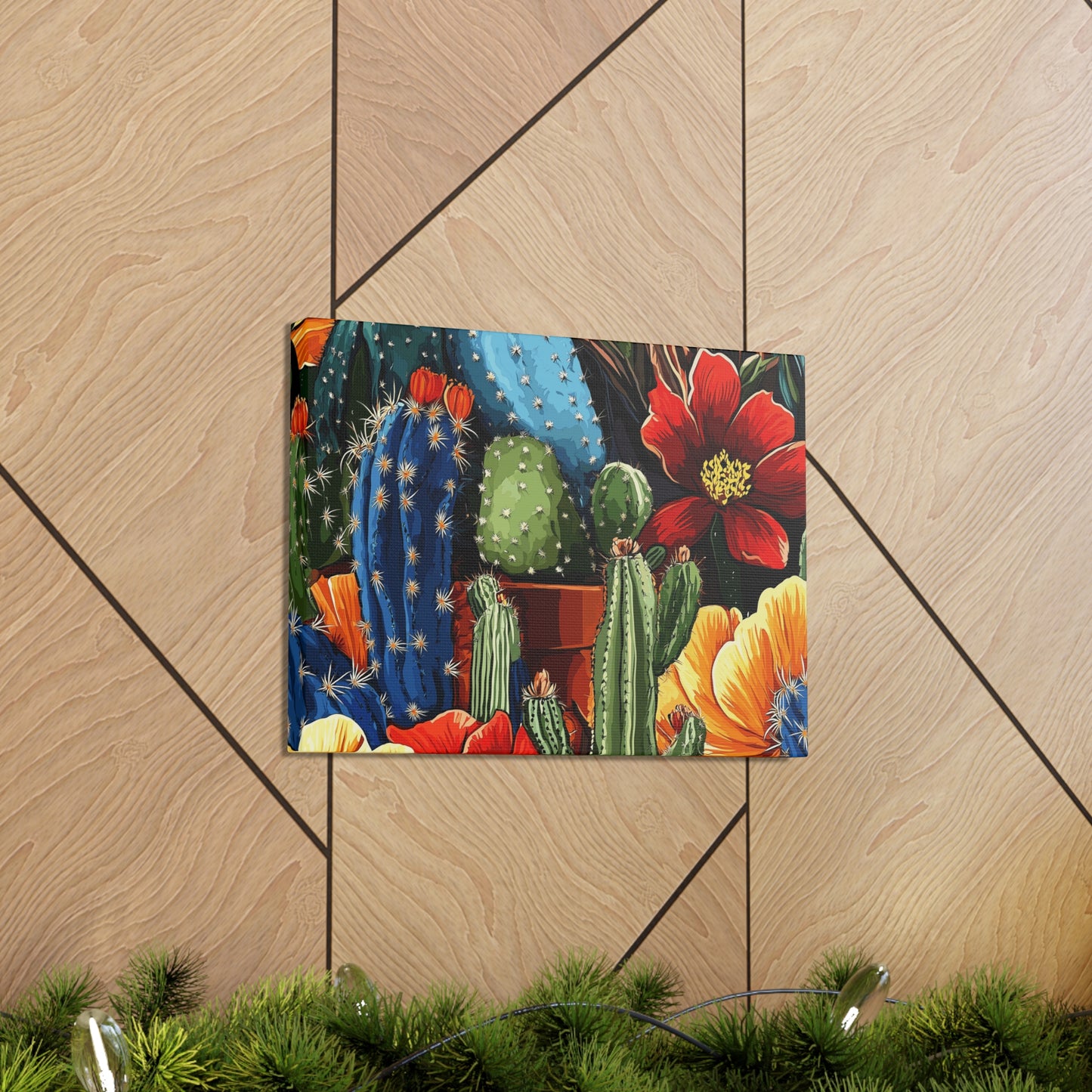 Canvas Wall Art - Cacti Gathering - smaller sizes