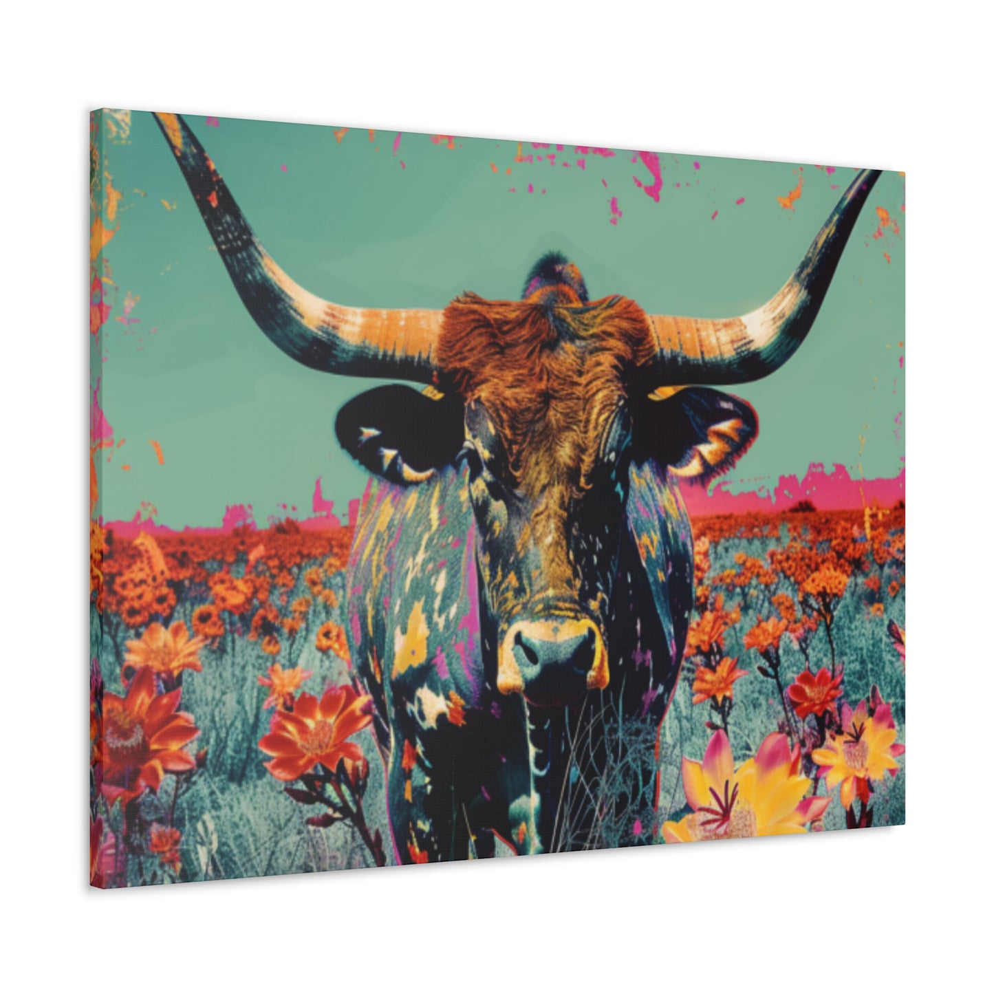 Long Horn v1ab Canvas Gallery Wrap