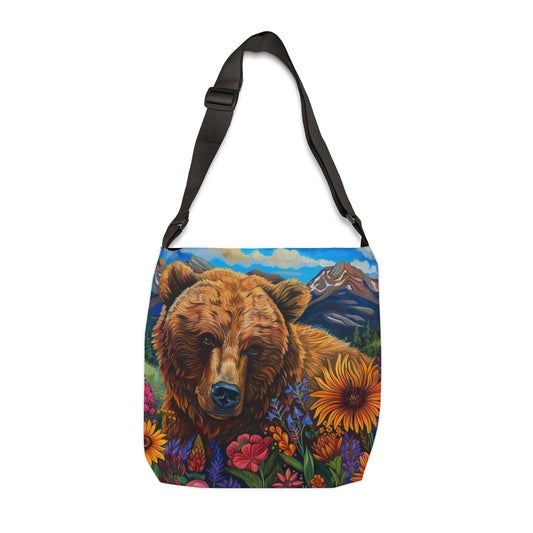 Brown Bear Adjustable Tote Bag