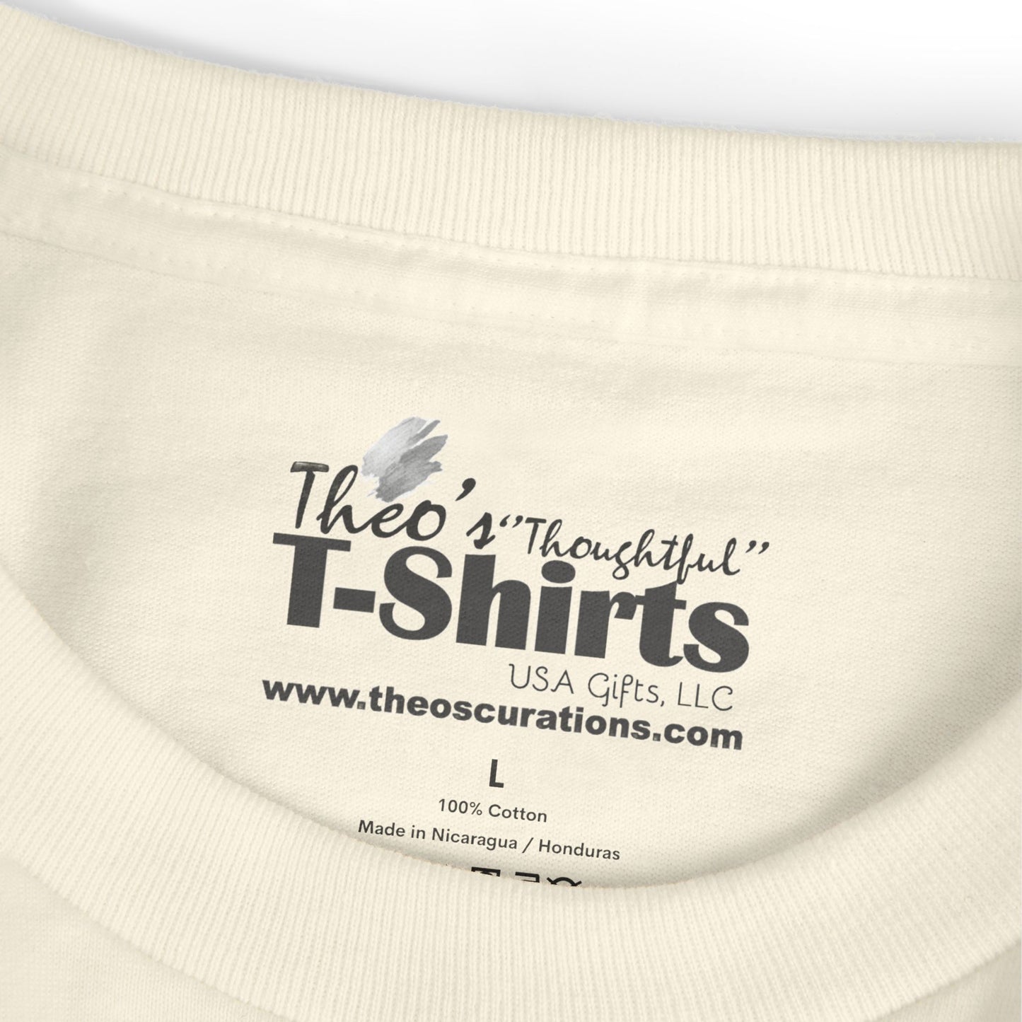 Cotton Tee with Theo's 'Thoughtful' Bear Thoughts Design