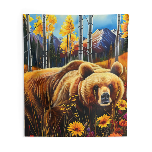 CO Brown Bear Indoor Wall Tapestry