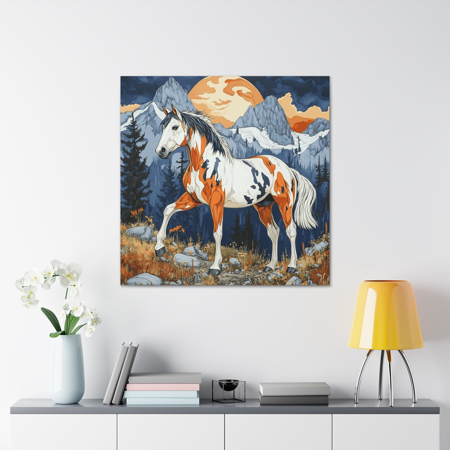 Canvas Gallery Wraps - Orange and Blue 2 Bronco