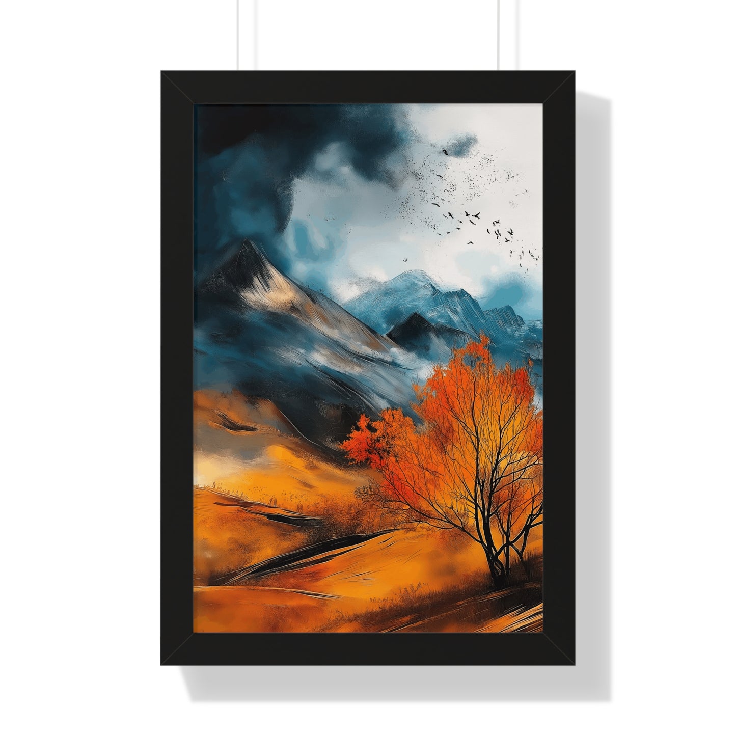 Vertical Poster Colorado Mountains Watercolor Style