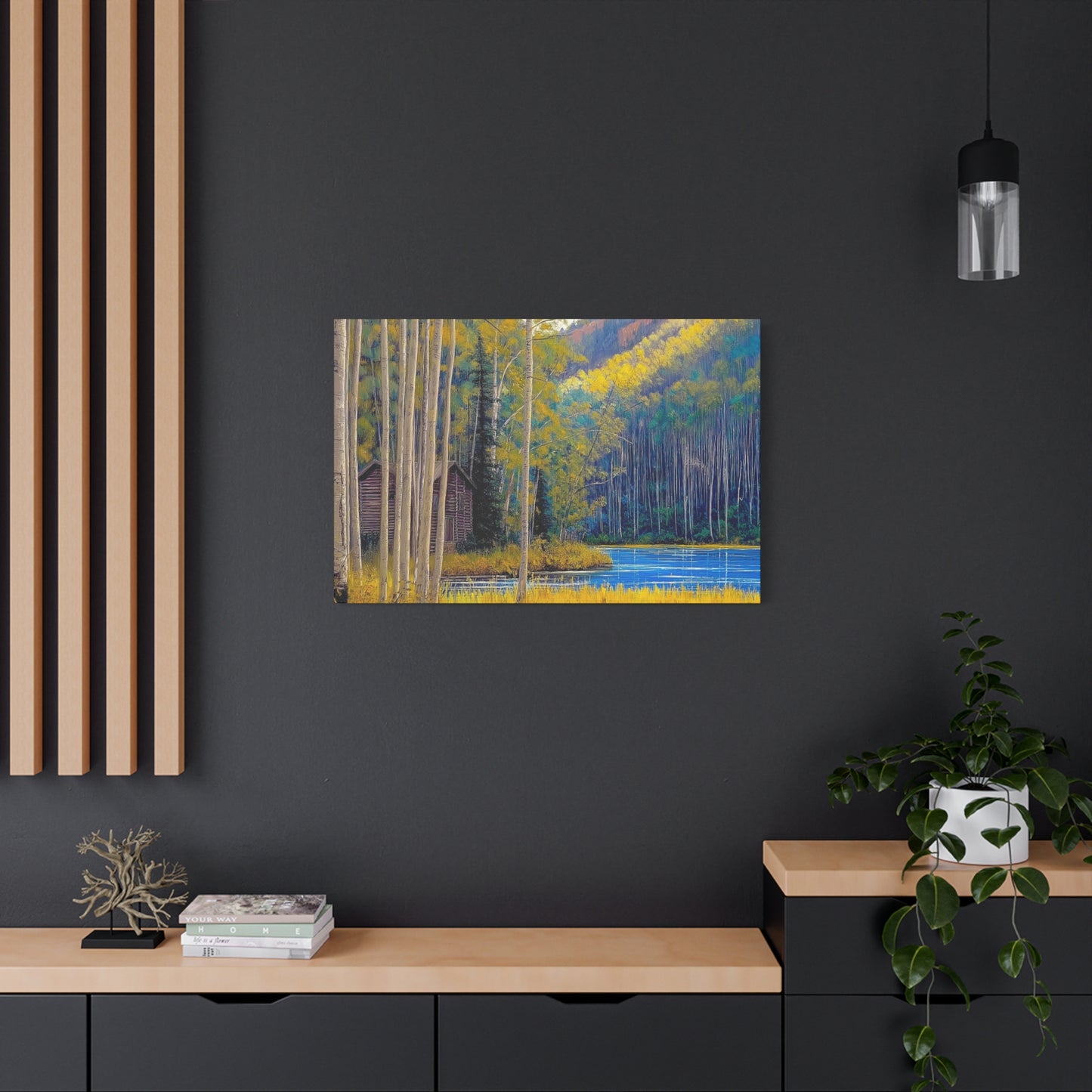Canvas Print - Rocky Mountain Lake V7