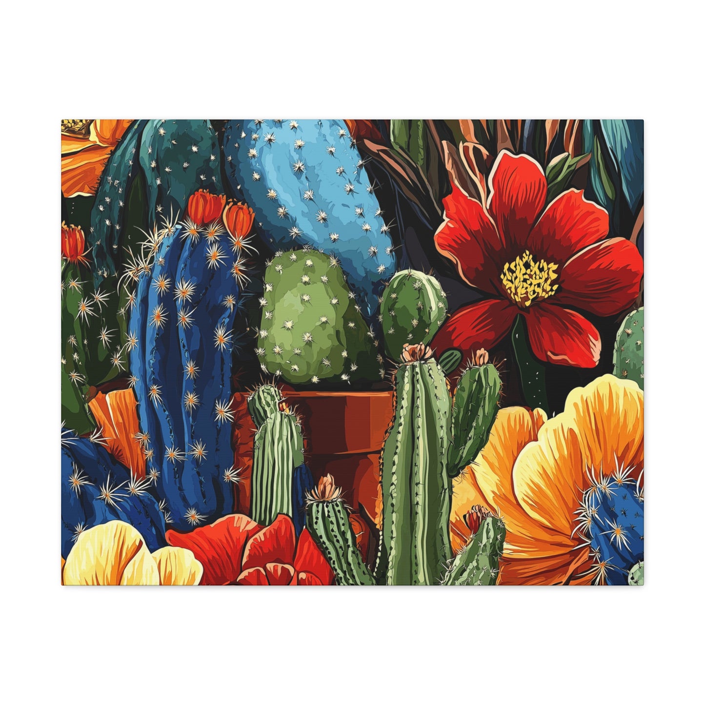 Canvas Wall Art - Cacti Gathering - smaller sizes