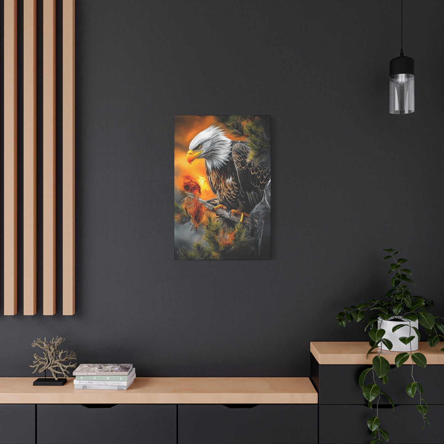 Eagle Canvas Art - Fierce Eagle Wildlife Wall Decor