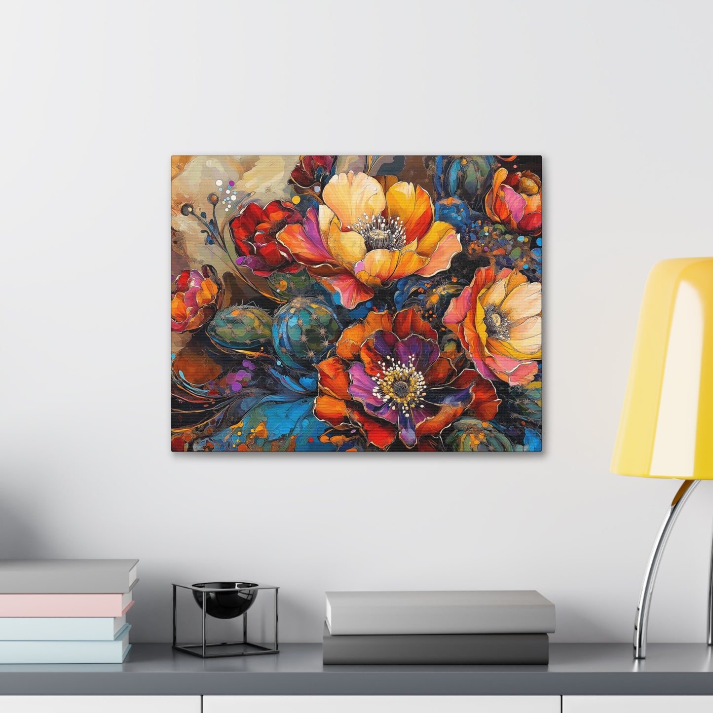 Canvas Gallery Wraps - Cacti Flowers Bold #2