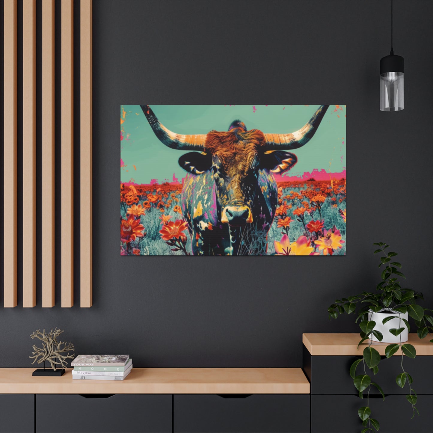 Long Horn v1ab Canvas Gallery Wrap