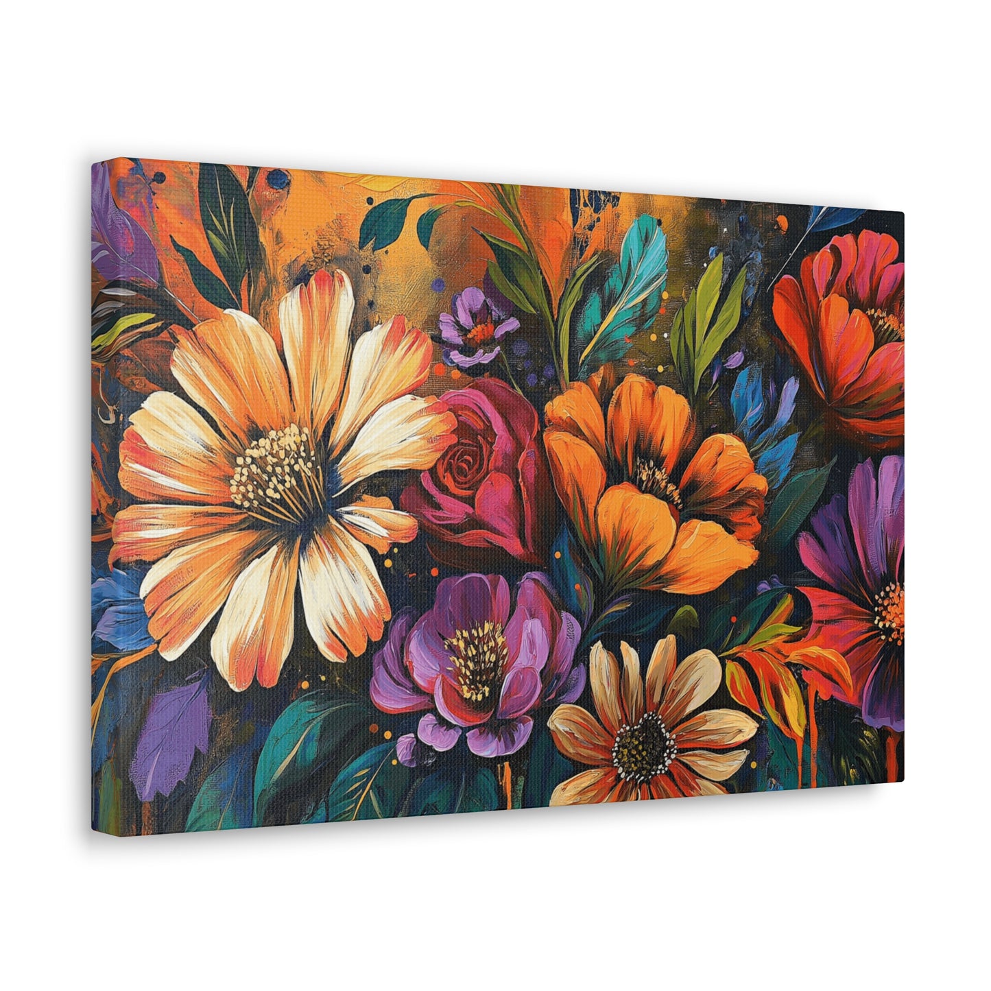 Canvas Gallery Wraps - Cacti Flowers in Bloom Wall Art