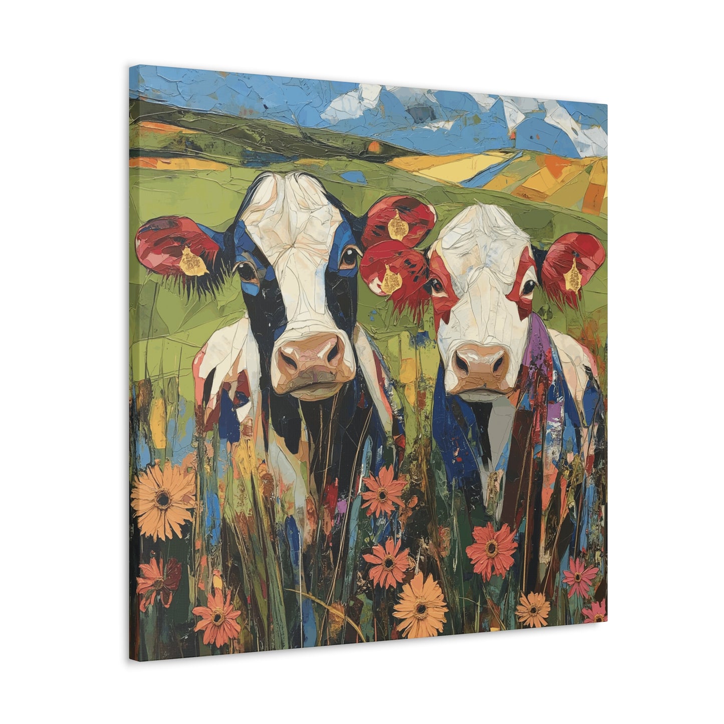 Canvas Gallery Wraps - AB Cows Wall Art Decor